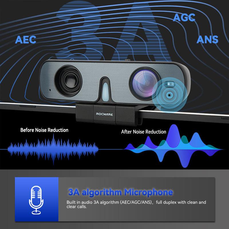 RC08 All-in-one 1080p Webcam with Speaker and Mic